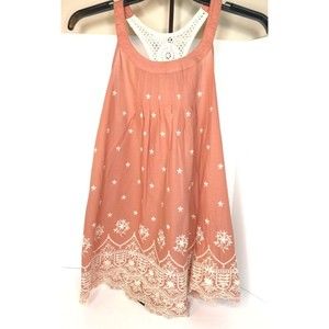 XXI, Dusty Pink, Embrodered Crochet Tank Top, Women, Sz Large